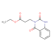 Chemical structure of ethyl 3-(2,4-dioxo-1,2,3,4-tetrahydroquinazolin-3-yl)propanoate - CSSB00103833732