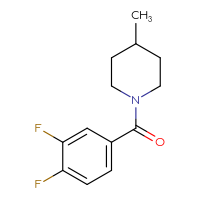 Chemical structure of 1-(3,4-difluorobenzoyl)-4-methylpiperidine - CSSB00046116030