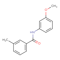 Chemical structure of N-(3-methoxyphenyl)-3-methylbenzamide - CSSB00046157112