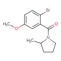 Chemical structure of 1-(2-bromo-5-methoxybenzoyl)-2-methylpyrrolidine - CSSB00005482669