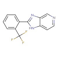 Chemical structure of 2-[2-(trifluoromethyl)phenyl]-1H-imidazo[4,5-c]pyridine - CSSB00028716734