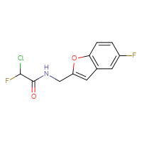 Chemical structure of 2-chloro-2-fluoro-N-[(5-fluoro-1-benzofuran-2-yl)methyl]acetamide - CSSB21332109815