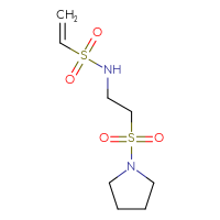 Chemical structure of N-[2-(pyrrolidine-1-sulfonyl)ethyl]ethene-1-sulfonamide - CSSB02138435978