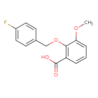 Chemical structure of 2-[(4-fluorophenyl)methoxy]-3-methoxybenzoic acid - CSSB00020596188