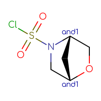 Chemical structure of rac-(1R,4R)-2-oxa-5-azabicyclo[2.2.1]heptane-5-sulfonyl chloride - CSSB00032856361