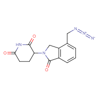 Chemical structure of 3-[4-(azidomethyl)-1-oxo-2,3-dihydro-1H-isoindol-2-yl]piperidine-2,6-dione - CSSB06446549043