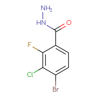 Chemical structure of 4-bromo-3-chloro-2-fluorobenzohydrazide - CSSB06788715995