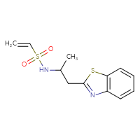 Chemical structure of N-[1-(1,3-benzothiazol-2-yl)propan-2-yl]ethene-1-sulfonamide - CSSB21332110214