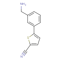 Chemical structure of 5-[3-(aminomethyl)phenyl]thiophene-2-carbonitrile - CSSB00000758964