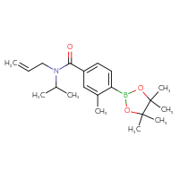 Chemical structure of 3-methyl-N-(prop-2-en-1-yl)-N-(propan-2-yl)-4-(4,4,5,5-tetramethyl-1,3,2-dioxaborolan-2-yl)benzamide - CSSB02533258819