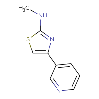 Chemical structure of N-methyl-4-(pyridin-3-yl)-1,3-thiazol-2-amine - CSSB00011774441
