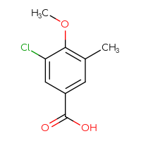 Chemical structure of 3-chloro-4-methoxy-5-methylbenzoic acid - CSSB00010391087