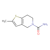 Chemical structure of 2-methyl-4H,5H,6H,7H-thieno[3,2-c]pyridine-5-carboxamide - CSSB02127924007
