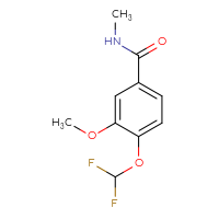 Chemical structure of 4-(difluoromethoxy)-3-methoxy-N-methylbenzamide - CSSB00026375340