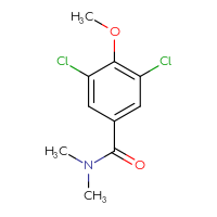Chemical structure of 3,5-dichloro-4-methoxy-N,N-dimethylbenzamide - CSSB00000206188