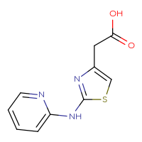 Chemical structure of 2-{2-[(pyridin-2-yl)amino]-1,3-thiazol-4-yl}acetic acid - CSSB00010073793