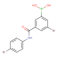 Chemical structure of {3-bromo-5-[(4-bromophenyl)carbamoyl]phenyl}boronic acid - CSSB00025726479
