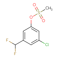 Chemical structure of 3-chloro-5-(difluoromethyl)phenyl methanesulfonate - CSSB14789439766