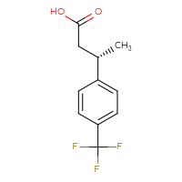 Chemical structure of (3S)-3-[4-(trifluoromethyl)phenyl]butanoic acid - CSSB00102955331