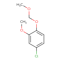 Chemical structure of 4-chloro-2-methoxy-1-(methoxymethoxy)benzene - CSSB00016502036
