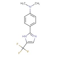 Chemical structure of N,N-dimethyl-4-[5-(trifluoromethyl)-1H-imidazol-2-yl]aniline - CSSB01581316132