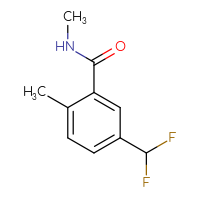 Chemical structure of 5-(difluoromethyl)-N,2-dimethylbenzamide - CSSB07124067260