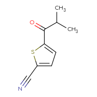 Chemical structure of 5-(2-methylpropanoyl)thiophene-2-carbonitrile - CSSB00020822988