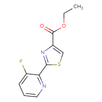 Chemical structure of ethyl 2-(3-fluoropyridin-2-yl)-1,3-thiazole-4-carboxylate - CSSB00006414430