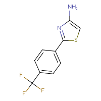 Chemical structure of 2-[4-(trifluoromethyl)phenyl]-1,3-thiazol-4-amine - CSSB00010255676