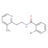 Chemical structure of 2-bromo-N-[2-(3-methylpyridin-2-yl)ethyl]benzamide - CSSB00033049693