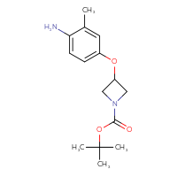 Chemical structure of tert-butyl 3-(4-amino-3-methylphenoxy)azetidine-1-carboxylate - CSSB00010889058
