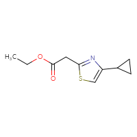 Chemical structure of ethyl 2-(4-cyclopropyl-1,3-thiazol-2-yl)acetate - CSSB00011947938
