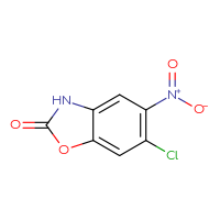 Chemical structure of 6-chloro-5-nitro-2,3-dihydro-1,3-benzoxazol-2-one - CSSB00000238317