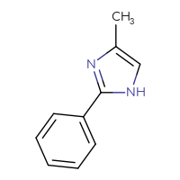 Chemical structure of 4-methyl-2-phenyl-1H-imidazole - CSSB00000240296