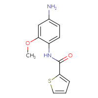 Chemical structure of N-(4-amino-2-methoxyphenyl)thiophene-2-carboxamide - CSSB00000490428