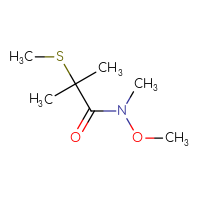Chemical structure of N-methoxy-N,2-dimethyl-2-(methylsulfanyl)propanamide - CSSB00114117894