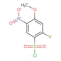 Chemical structure of 2-fluoro-4-methoxy-5-nitrobenzene-1-sulfonyl chloride - CSSB00000729267