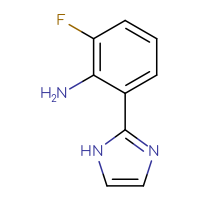 Chemical structure of 2-fluoro-6-(1H-imidazol-2-yl)aniline - CSSB00102686162