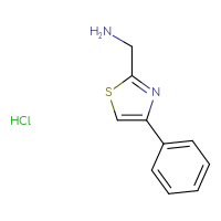 Chemical structure of 1-(4-phenyl-1,3-thiazol-2-yl)methanamine hydrochloride - CSSB00020638934