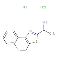 Chemical structure of 1-{4H-thiochromeno[4,3-d][1,3]thiazol-2-yl}ethan-1-amine dihydrochloride - CSSB02515434297