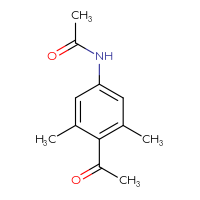 Chemical structure of N-(4-acetyl-3,5-dimethylphenyl)acetamide - CSSB00010116213