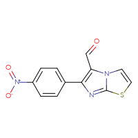 Chemical structure of 6-(4-nitrophenyl)imidazo[2,1-b][1,3]thiazole-5-carbaldehyde - CSSB00103155620