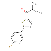 Chemical structure of 1-[5-(4-fluorophenyl)thiophen-2-yl]-2-methylpropan-1-one - CSSB00000322419