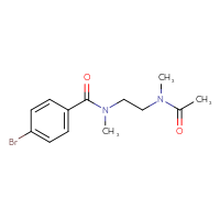 Chemical structure of N-{2-[1-(4-bromophenyl)-N-methylformamido]ethyl}-N-methylacetamide - CSSB01649486890