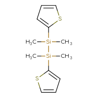 Chemical structure of 1,1,2,2-tetramethyl-1,2-bis(thiophen-2-yl)disilane - CSSB00000062066