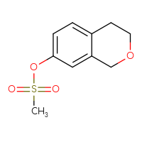 Chemical structure of 3,4-dihydro-1H-2-benzopyran-7-yl methanesulfonate - CSSB01202527541