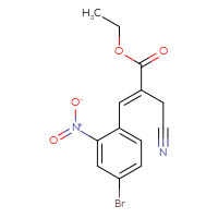 Chemical structure of ethyl (2E)-2-[(4-bromo-2-nitrophenyl)methylidene]-3-cyanopropanoate - CSSB02531768273