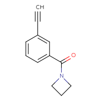 Chemical structure of 1-(3-ethynylbenzoyl)azetidine - CSSB01072536210