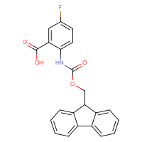 Chemical structure of 2-({[(9H-fluoren-9-yl)methoxy]carbonyl}amino)-5-fluorobenzoic acid - CSSB00011866253