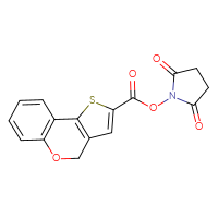 Chemical structure of 2,5-dioxopyrrolidin-1-yl 4H-thieno[3,2-c]chromene-2-carboxylate - CSSB20270306403